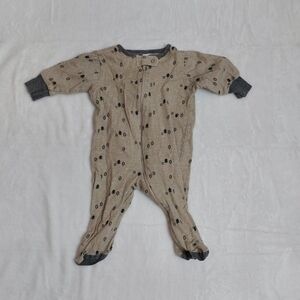 Gerber Gender Neutral Forest Zip Up Footie Pajamas Size 0-3
